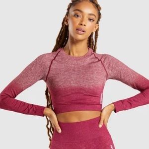 Gymshark Adapt Red Ombre Crop L
